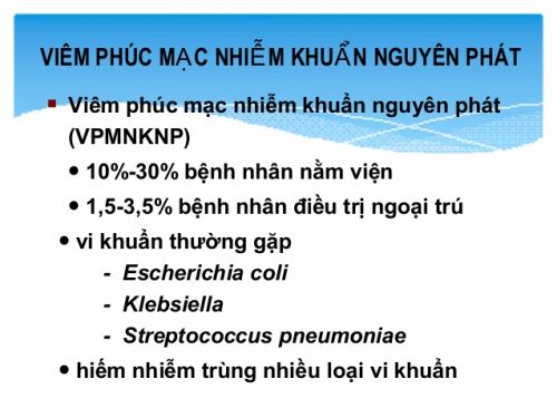 Viêm phúc mạc tiên phát do vi khuẩn gây ra có nguy hiểm không?
