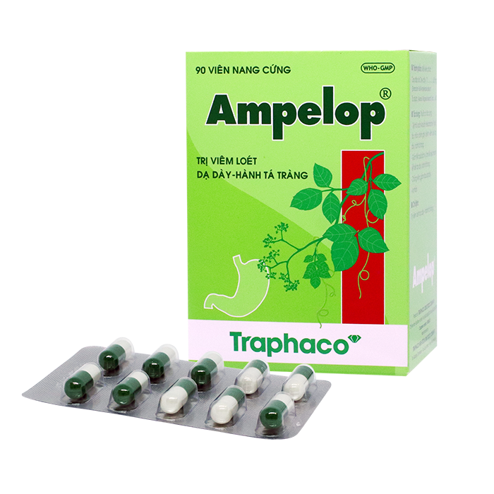 Ampelop có tác dụng giảm acid dịch vị không?
