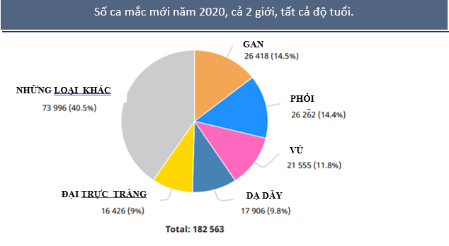 thống kê về tỉ lệ ung thư ở Việt Nam